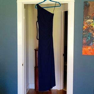 Navy blue evening gown